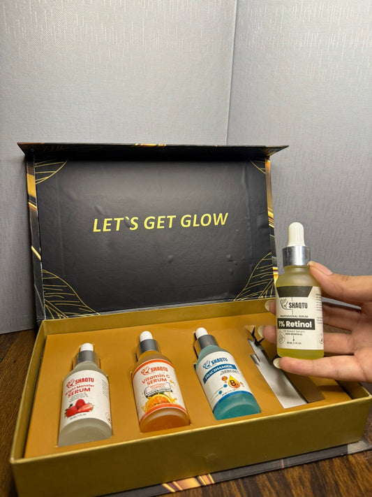 Complete Skin Transformation Kit – 4 Professional Serums for Brightening, Anti-Aging, and Hydration